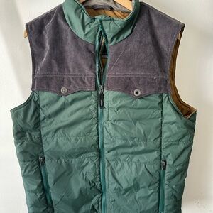Prana Two-Tone Green and Gray Vest